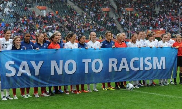 Even during soccer games in the UK, racist chants have become common place.