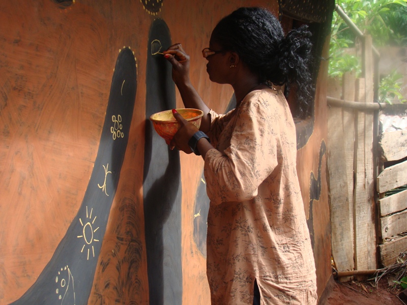 Petrolina Ikwuemesi painting Uli art.