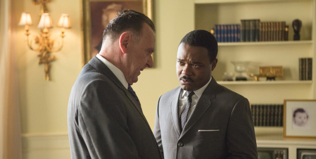 LBJ (Tom Wilkinson) and MLK (David Oyelowo) in Selma. 