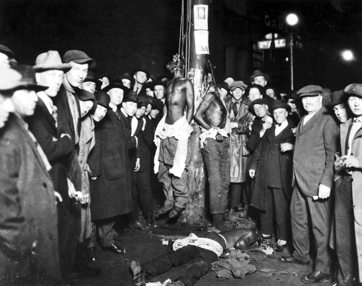Duluth Lynching Post Card - American whites Lynched Several African Americans in the name of this white God.