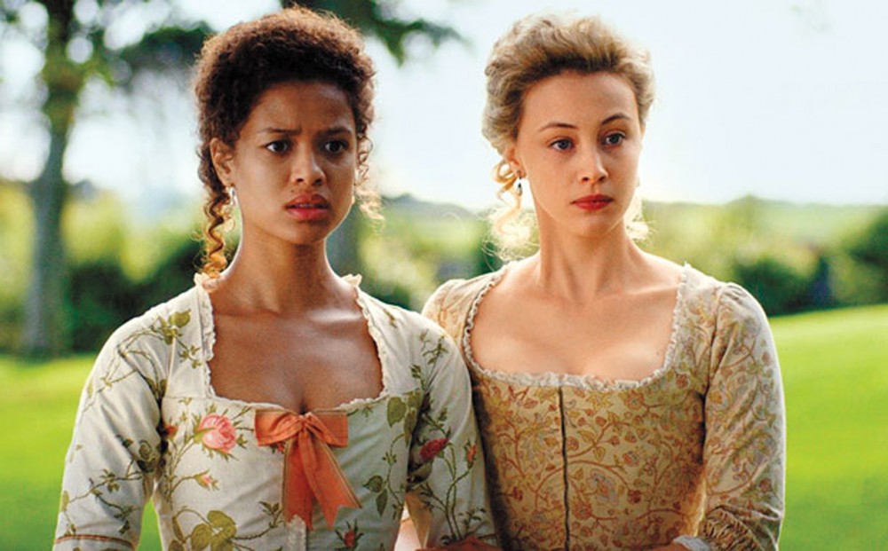 Belle (Gugu Mbatha-Raw) stands alongside her sister, Elizabeth (Sarah Gadon).