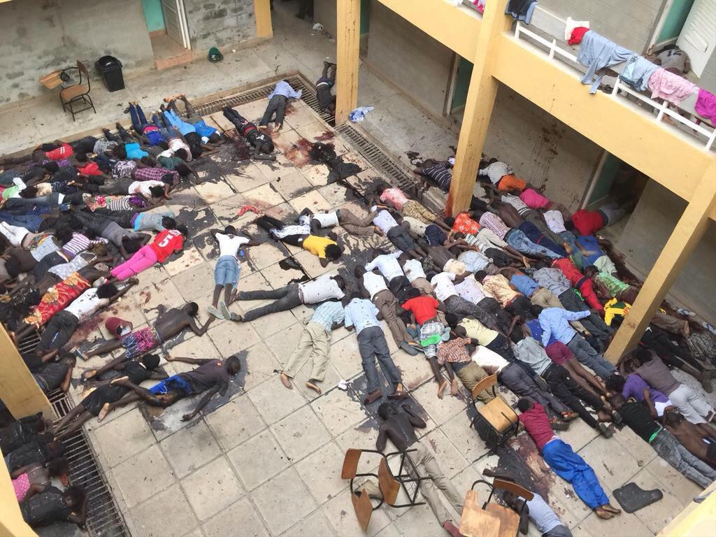 Garrisa vs Charlie Hebdo? Where are all the Western Nations to condemn this attack on innocent students? Where is Yayi Bonnie of Benin to declare days of mourning for these innocent students? Where is the Prime Minister of Israel? Or does he only care about Jews?