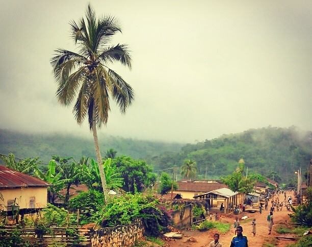 Image: A village, Wli Todzi, in Ghana