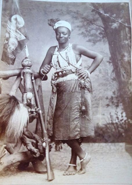 Image: A regiment soldier of Dahomey's Gbetto. Avadada in Ewe simply translates as 